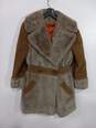 Vintage Leather Faux Fur Coat Women's Size 10 image number 1