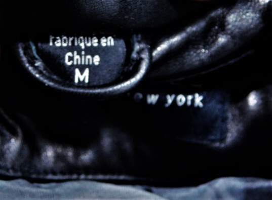 Kenneth Cole Black Leather Button Up Jacket Mens Size M image number 4