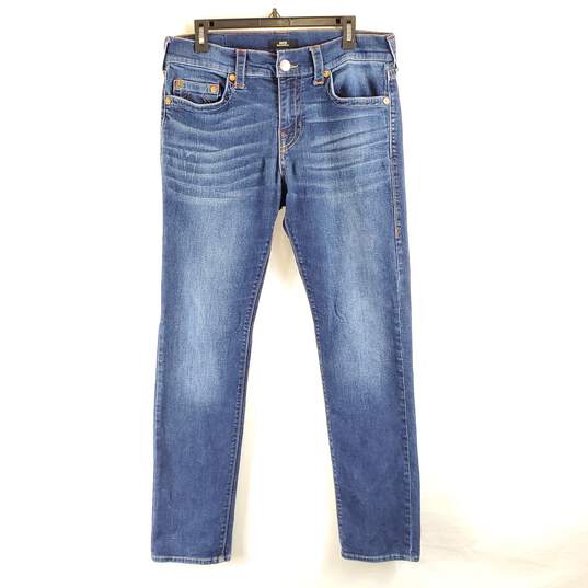 True Religion Women Blue Relaxed Skinny Jeans Sz 32 image number 1