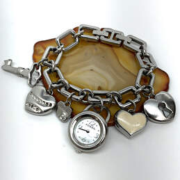 Designer Fossil Stainless Steel Round Dial Chain Bracelet Analog Wristwatch