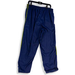 Mens Blue Green Striped Elastic Waist Pull-On Pockets Track Pants Size L alternative image