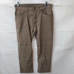 Prana Khaki Men's Slim Fit Nylon/Spandex Pants Size 32