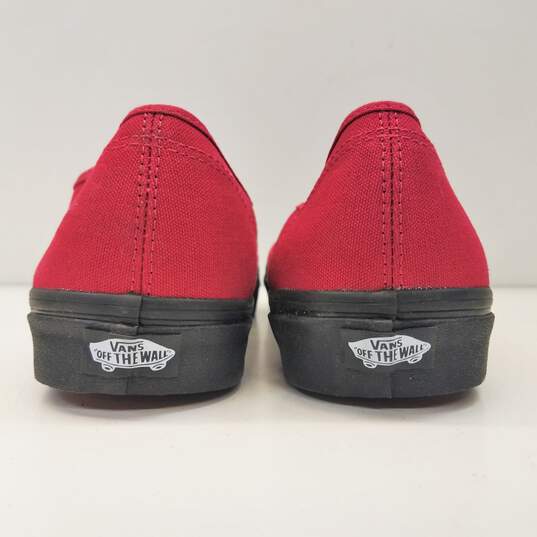 Vans Men's Authentic Black Sole Jester Red Ankle Casual Sneaker sz 13 image number 4