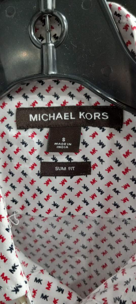 Michael Kors Men's Summer1 SS Slim Fit Button Up Shirt Size S NWT image number 2