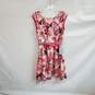 Eliza J Pink Floral Patterned Shift Dress WM Size 4P NWT image number 1