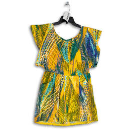 Womens Multicolor Studded Short Sleeve Scoop Neck Tunic Dress Size 4 alternative image