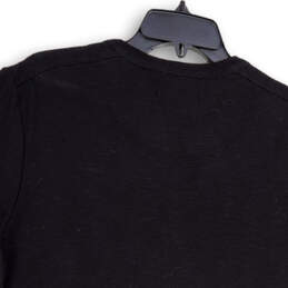 NWT Mens Black Henley Neck Short Sleeve Stretch Pullover T-Shirt Size L alternative image