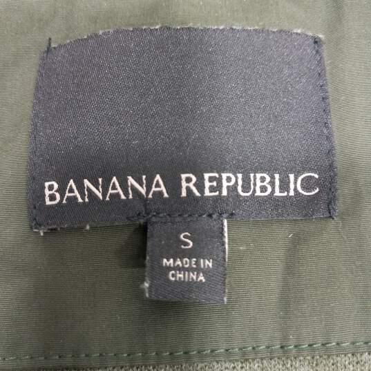 Banana Republic Men's Green Full Zip Button Up Shirt Jacket Utility Size S image number 4