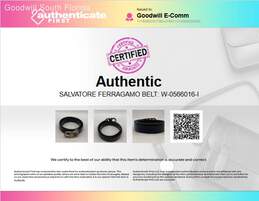 Authentic Salvatore Ferragamo Mens Black Belt No Size 36 Inches alternative image