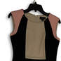 Womens Multicolor Sleeveless Round Neck Back Zip Sheath Dress Size 2 image number 3
