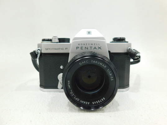 Asahi Pentax Spotmatic F 35mm Film Camera W/55mm Lens & Case image number 2