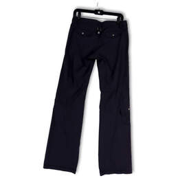 Womens Gray Flat Front Drawstring Pockets Wide Leg Cargo Pants Size 6T alternative image