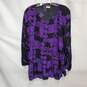 VTG Carole Little WM's 100% Rayon Purple Pattern Flare Blouse & Skirt Size 12 image number 3