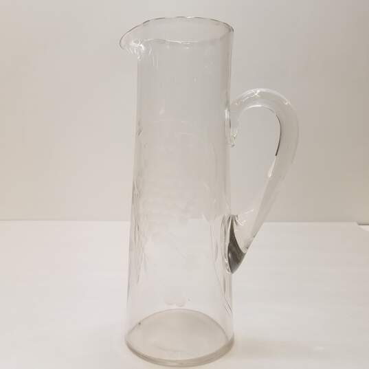 Etched Glass Pitcher Grape Vine  Etching Motif  Tablewea image number 3