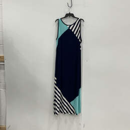 NWT Womens Blue Scoop Neck Sleeveless Trendy Pullover Maxi Dress Size 3X alternative image