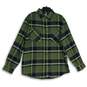 NWT Genuine Dickies Mens Green Plaid Spread Collar Button-Up Shirt Size Large image number 1