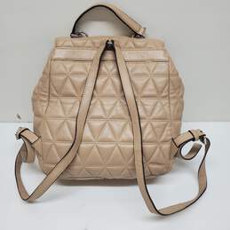 Michael Kors Viviane Quilted Leather Backpack in Tan 10x11x5" alternative image
