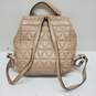 Michael Kors Viviane Quilted Leather Backpack in Tan 10x11x5" image number 2