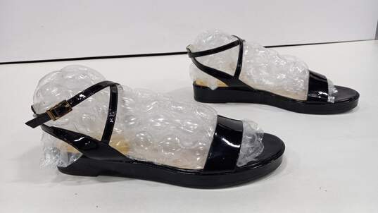 Michael Kors Women's Black Patent Leather Platform Sandal Size 9 image number 2