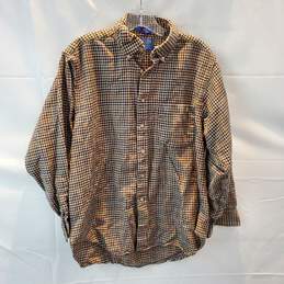 Sir Pendleton Wool Long Sleeve Full Button Flannel Shirt Size L