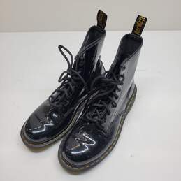 Dr. Martens Original Black Patent Leather 1460 W Combat Boots Women's Size 8 alternative image