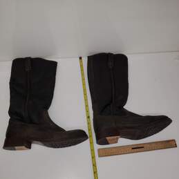 Frye Women's Melissa Shin High Brown Leather Boots 77151 Sz 9.5B / 4015 J 12