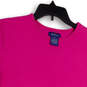Womens Pink Round Neck Short Sleeve Regular Fit Pullover T-Shirt Size XL image number 3