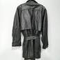 Wilsons Women's Black Leather Belted Coat Size L image number 2
