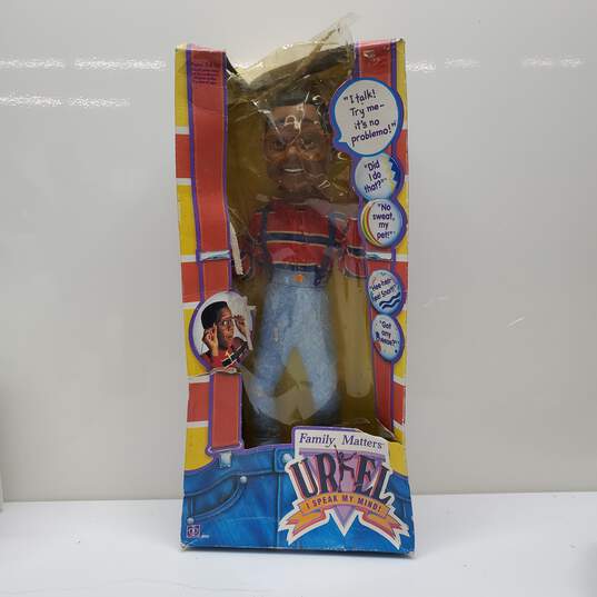 Vintage 1991 Family Matters Steve Urkel Talking Doll by Hasbro image number 1