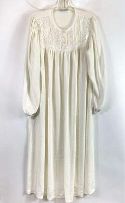 Oscar De La Renta Women White Vintage Lace Night Gown XL