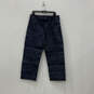 Womens Blue Denim Dark Wash Pockets Button Fly Wide Leg Jeans Size 3 image number 1