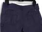 Womens Blue Flat Front Pockets Casual Cargo Shorts Size 8 image number 4