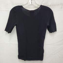 NWT Giorgio Armani WM's Black Fleece Short Sleeve Top Size 7.5 Authenticated alternative image
