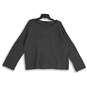 Womens Dark Gray Boat Neck Long Sleeve Knit Pullover Sweater Size L image number 1