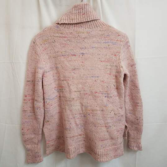 Banana Republic pink fluffy turtleneck sweater M image number 3