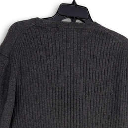 Mens Gray Tight-Knit Crew Neck Long Sleeve Pullover Sweater Size Large alternative image