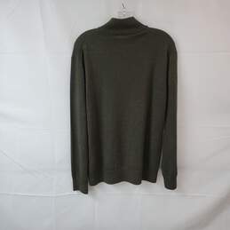 Untuck It Olive Green 1/4 Zip Extra Fine Merino Wool Pullover MN Size M alternative image