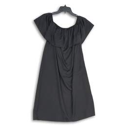 APT.9 Womens Black Ruffle Round Neck Sleeveless Mini Dress Size L alternative image
