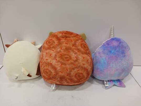 3pc Lot of Assorted Squishmallow Plush Animals image number 2