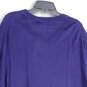 NWT Mens Blue Knitted Long Sleeve V Neck Stretch Pullover Sweater Size 3XL image number 4