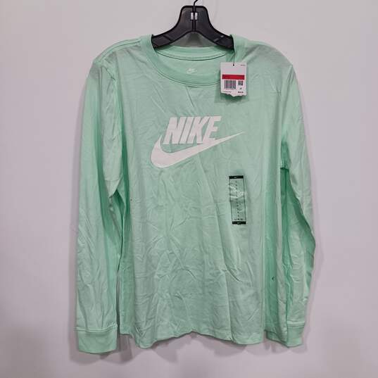 Nike Green Long Sleeve T-Shirt Women's Size L image number 1