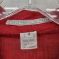 Moreno Martini Da Firenze Red Linen Button Up Shirt WM Size M image number 3