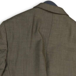 Mens Tan Long Sleeve Peak Lapel Single Breasted Two Button Blazer Size 50R alternative image