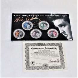 Assortment of Elvis Presley Painted Collector Coins alternative image