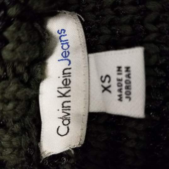 Calvin Klein Women Green & Black Knitted Sweater XS image number 3