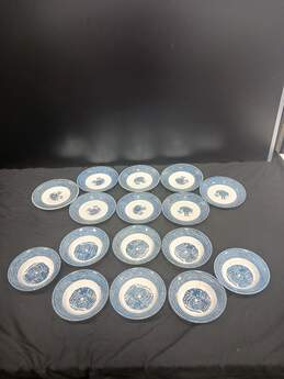 8PC Currier & Ives Saucer Plates & 8PC Desert Bowl Bundle