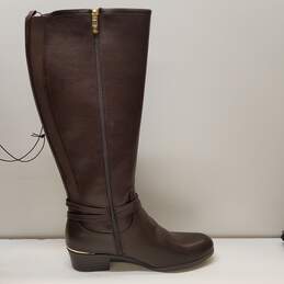 Liz Claiborne LC Townsend Brown PU Tall Knee Riding Zip Boots Size 11 M