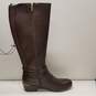 Liz Claiborne LC Townsend Brown PU Tall Knee Riding Zip Boots Size 11 M image number 1
