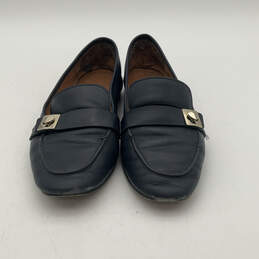 Womens Catroux Navy Blue Calf Leather Round Toe Slip-On Loafers Size 8B