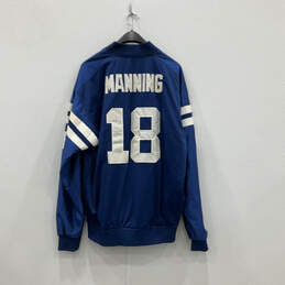 Mens Blue White Indianapolis Colts Peyton Manning #18 Full-Zip Jacket Sz XL alternative image